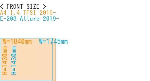 #A4 1.4 TFSI 2016- + E-208 Allure 2019-